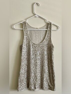📐 J. Crew Silver Sequin Scoop Tank 📐